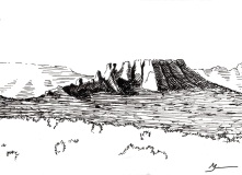sedona-ink-Cockscomb-butte