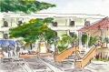 Mexico - Plaza Benito Juarez in Cozumel, 2008, 6x4in