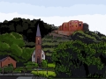 Frankenstein castle, Germany, 2013, Digital drawing