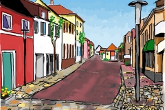 View of Ramstein-Miesenbach, Germany, 2011, Digital drawing