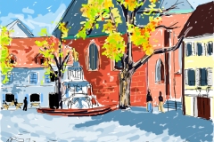 St. Martin's Square, Germany, 2011, Digital drawing