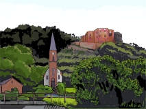 Frankenstein castle from road 2013