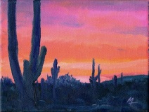 Sunset over Ironwood National Monument2011 0 oil
