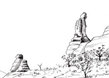 Sedona Boynton Canyon Vortex 2003 ink