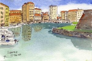 Livorno canals, Italy